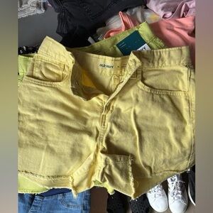 Old Navy Sunny Yellow Cutoff Shorts
